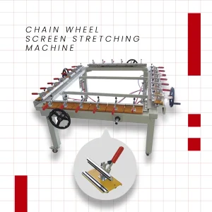 Chain wheel screen stretching machine
