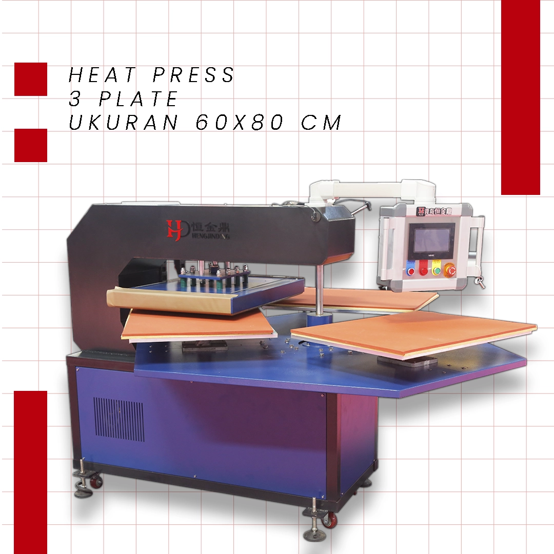 Heat Press 3 Plate ukuran 60x80 cm