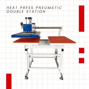 Gambar Heat Press Pneumatic Double Station